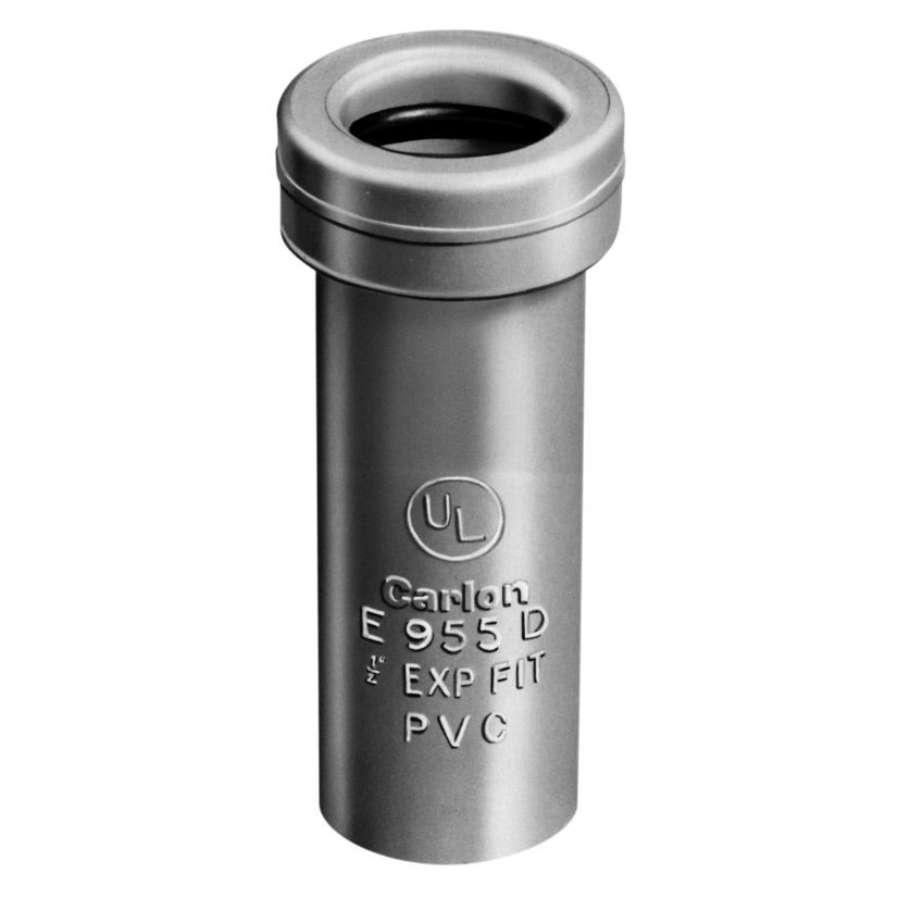 Carlon E955G Short Conduit Expansion Coupling With O-Ring, 1-1/4 in, For Use With SCH 40 and SCH 80 Rigid/IMC Conduit, PVC